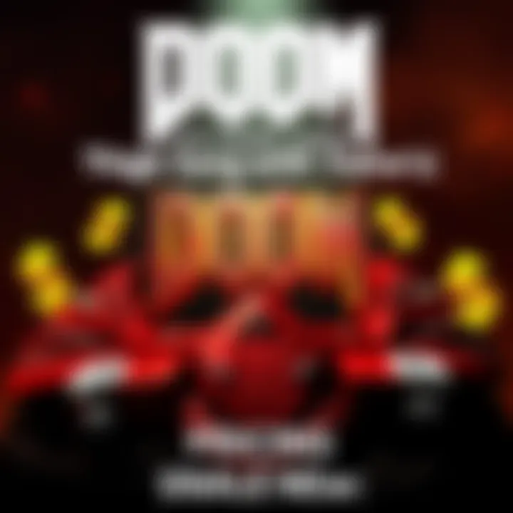 Visual comparing pricing strategies of DOOM: The Dark Ages and Valve, showing gaming elements and dollar signs
