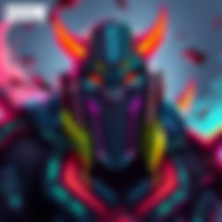A colorful illustration of the Doom TDA X character, showcasing vibrant colors and a unique design, ideal for a Discord profile picture.