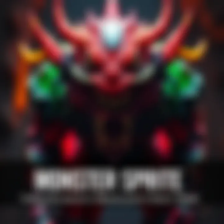 A colorful monster sprite from Doom 2 mods TCOTD2 and Lost in Darkness, showing unique features and background.