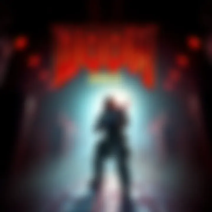 Cover art featuring the iconic dark and eerie atmosphere of Doom 3, with a central character holding a weapon in a sci-fi setting.