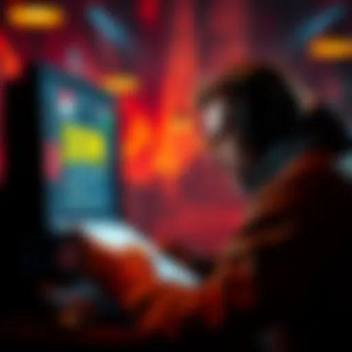 A gamer intently reading in-game emails and audio logs on a computer screen in Doom 3.
