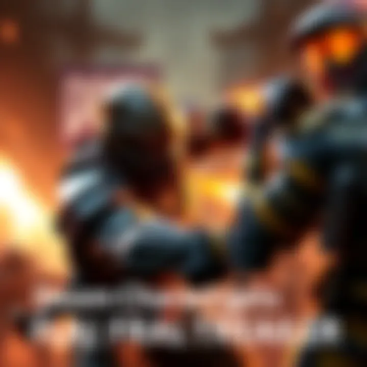 A Doom character fighting an opponent in a dramatic scene from the reveal trailer, showing intense action and emotion.