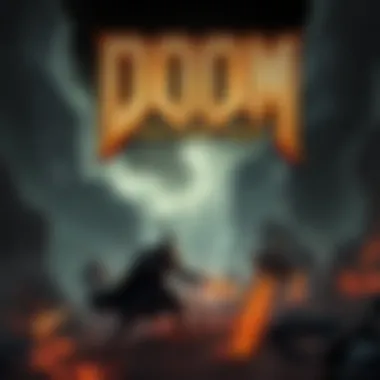 Doom: The Dark Ages Game Cover Cover art of Doom: The Dark Ages featuring a fierce warrior in dark armor battling monstrous creatures in a shadowy landscape