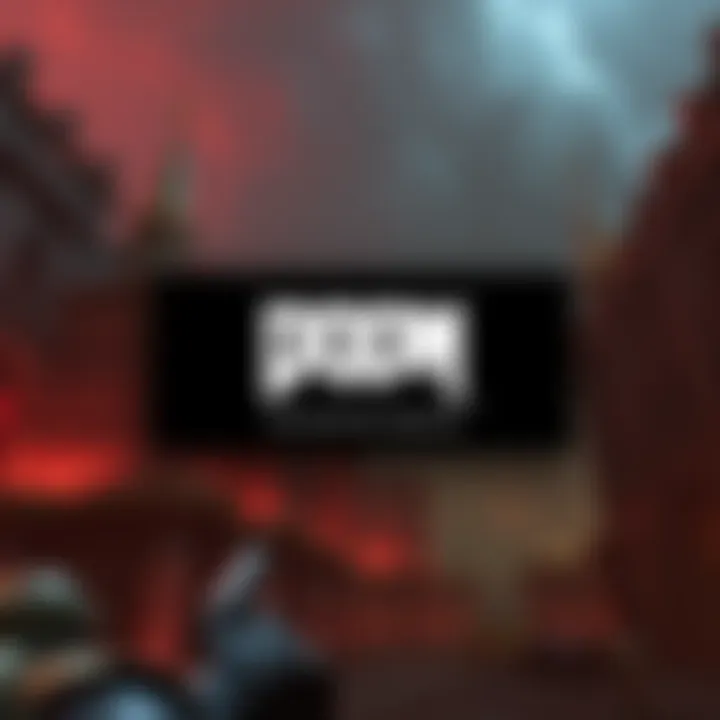 A screenshot showing the DOOM: Dark Ages game on PS5 with a trophy notification confirming unlocks after the update.