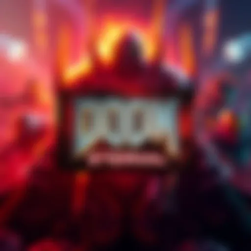 A graphic featuring a Doom Eternal game code with vibrant colors and gaming elements in the background