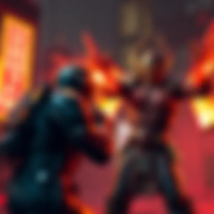 Doom Eternal Melee Attack A character in Doom Eternal attempting a melee attack on an enemy with no visible damage effect