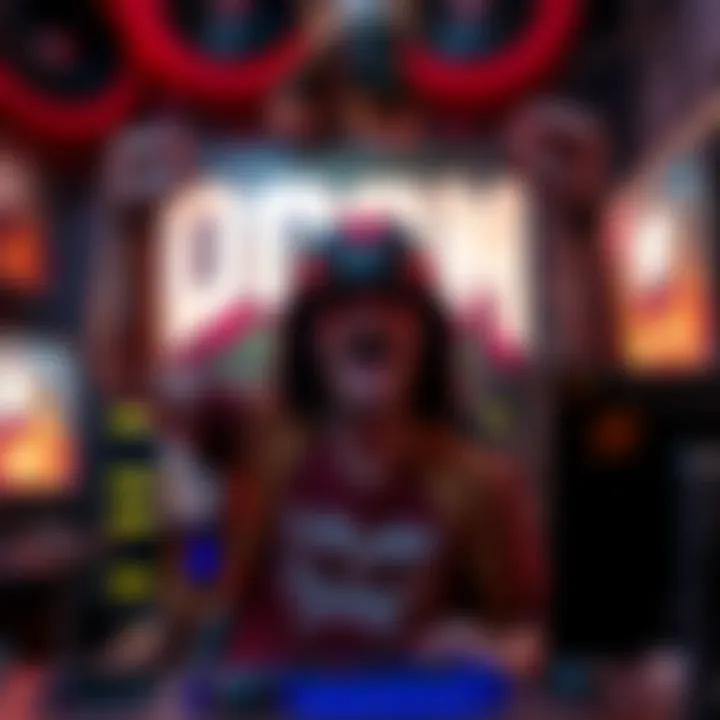 A passionate Doom fan in a gaming setup showing excitement for the game