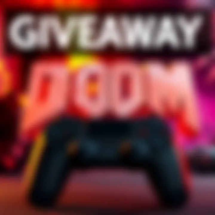 DOOM Giveaway Promotion A promotional graphic for the DOOM and DOOM II giveaway on GOG, featuring the game logos and a gaming controller.