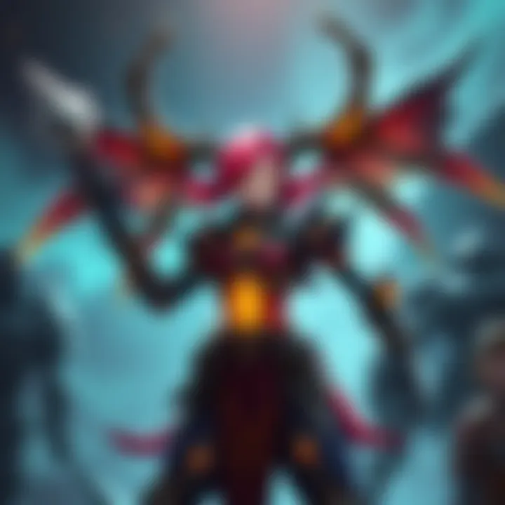 An illustration showing the updated Doom Hildryn character with new abilities and features