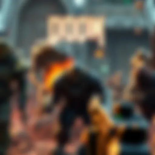 A scene showing characters in Doom where enemies are not reacting to knockback during a match, highlighting the bug's impact on gameplay.