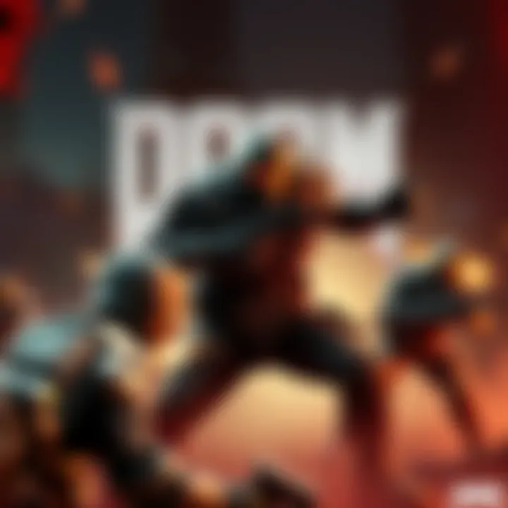 Doom Multiplayer Action Players engage in fast-paced multiplayer combat in Doom (2016) with a focus on arena-style gameplay.