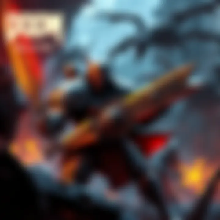 The Doom Slayer, a muscular warrior in heavy armor, wielding powerful weapons against demons in a dark, chaotic setting.