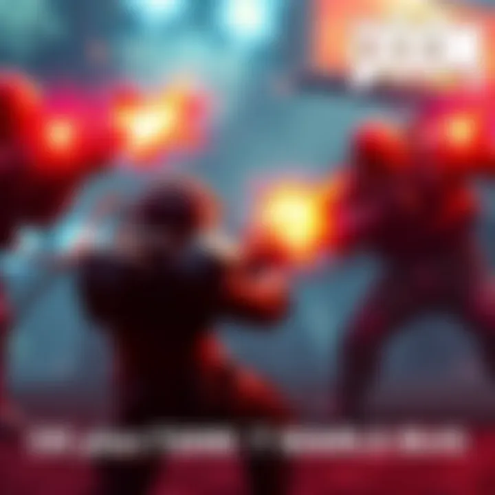 A player character in Doom fighting enemies with a weaker tank punch, showcasing a surreal, dreamlike battle scene.