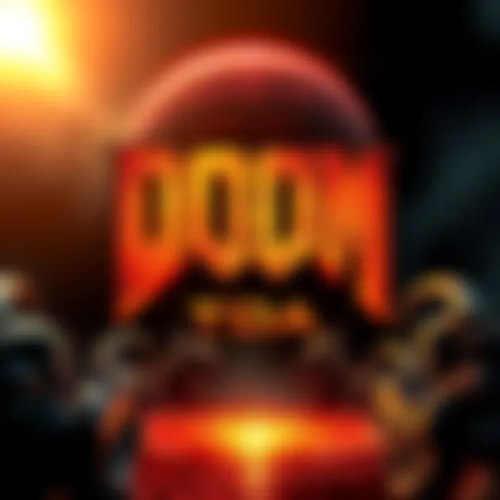 Cover art showcasing the DOOM TDA logo with an intense action scene featuring demons and a dark, futuristic setting
