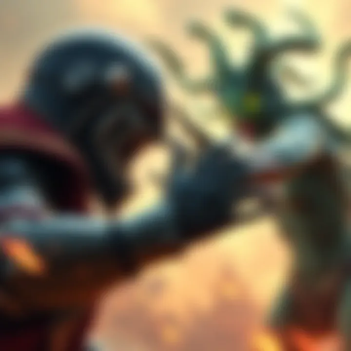 Doom, a powerful hero, faces off against Medusa who is regenerating mana rapidly during a fight