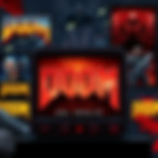 Collage of popular Doom game graphics and mod logos shared by fans on forums