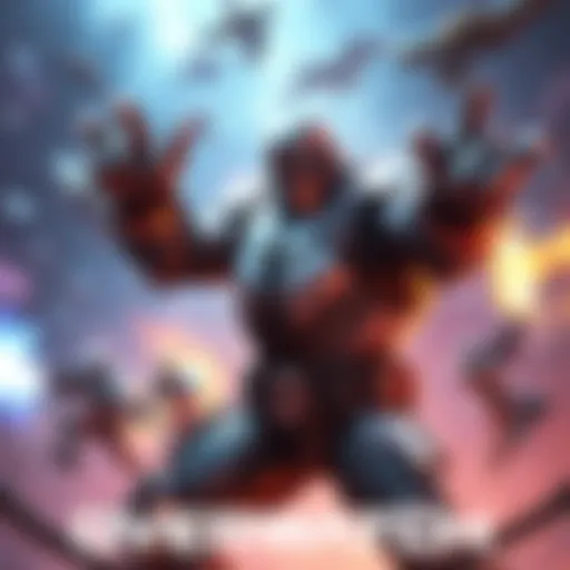 A player using Doomfist, showcasing powerful punches in a chaotic Overwatch match with teammates around.