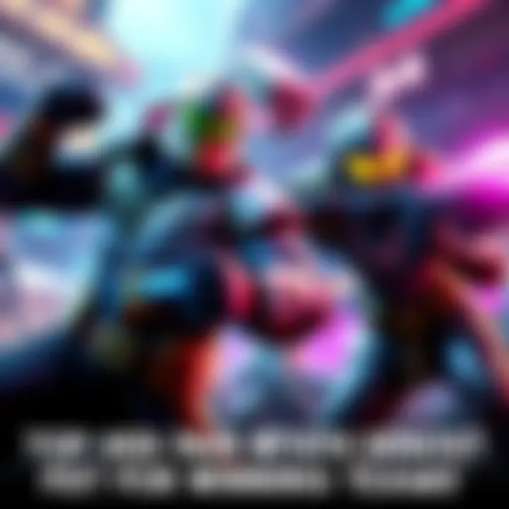 Doomfist and Genji teamwork in a vibrant game environment, showcasing their abilities in a competitive match.