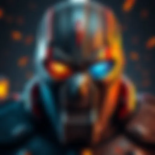 Doomfist with a newly reconstructed face, showcasing a fierce expression and fresh look after his return