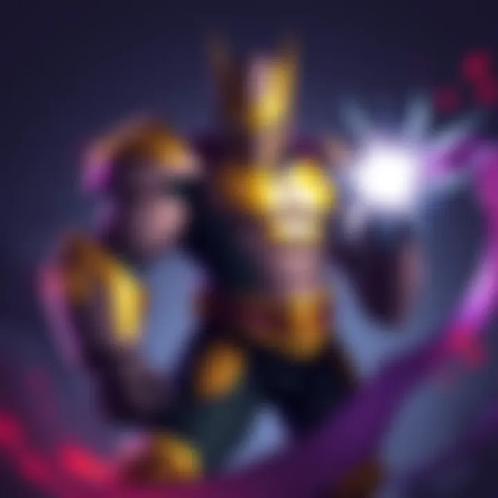 Doomfist Character Art A striking illustration of Doomfist, showcasing his powerful stance and unique armor without a character bio.