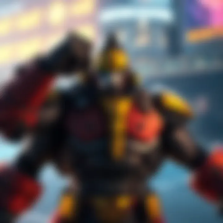 Doomfist in Overwatch Doomfist, a muscular character from Overwatch, stands confidently with his powerful fist raised, showcasing his striking features and intense gaze.