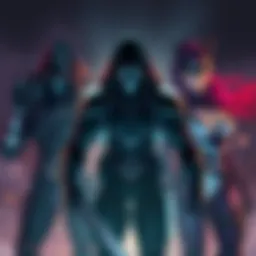 Reaper, Sombra, and Widowmaker plotting to rescue Doomfist from Talon, with intense expressions and shadows around them.