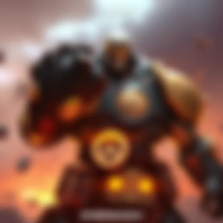 Doomfist prepares for battle, showcasing his powerful gauntlet and intense expression, representing his role in Overwatch lore.