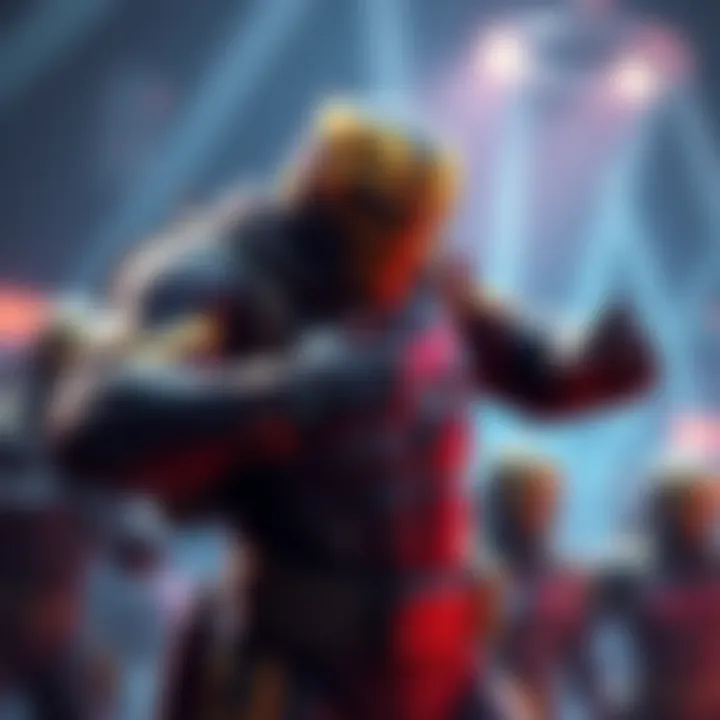 Doomfist character in a game t-bagging his own teammate, surprising players around him