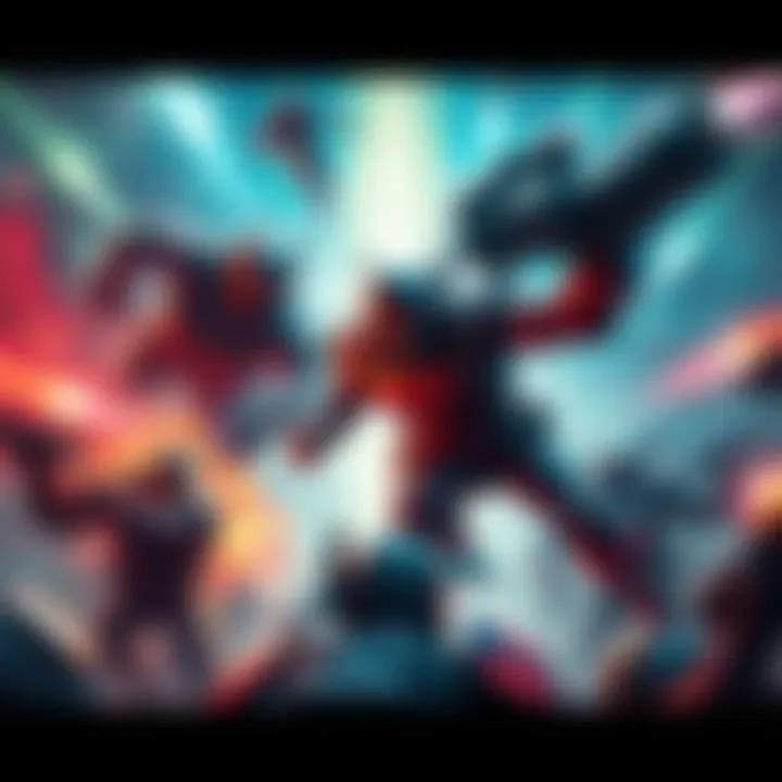 An intense showdown featuring different versions of Doomguy in a chaotic battle scene.