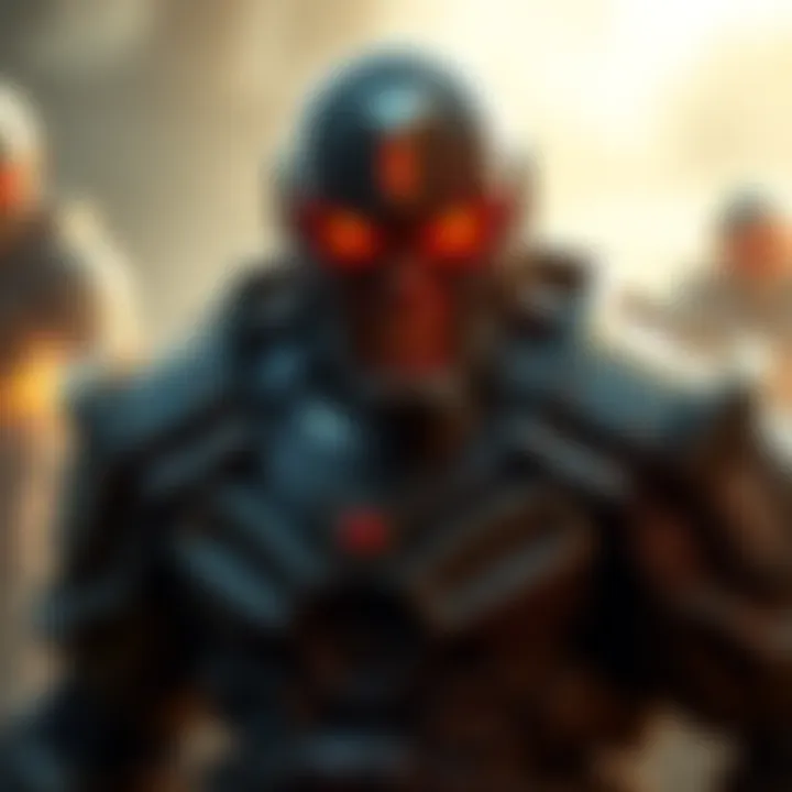 Detailed fan art of DoomGuy, showcasing his iconic armor and fierce expression