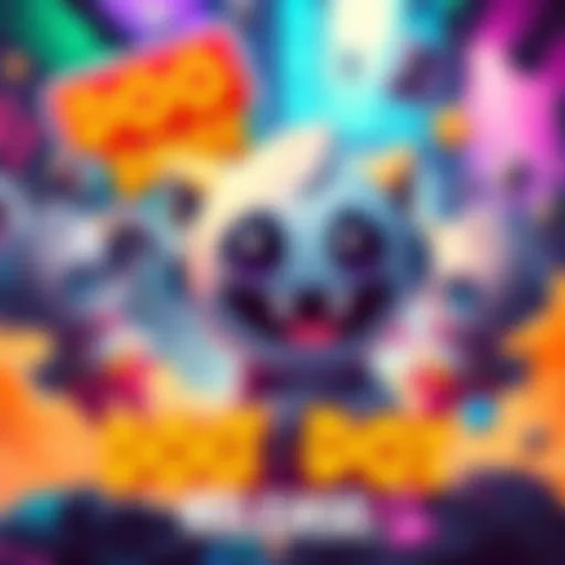 A colorful illustration showing a fun new Doot Doot emote with gaming elements around it.