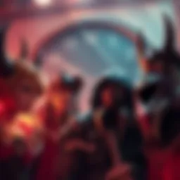 Dota 2 Arcana Drought A group of Dota 2 heroes looking disappointed and waiting for updates, with a clock showing the long wait time in the background.