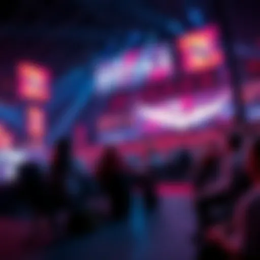 Dota 2 esports in 2026 A dynamic scene of Dota 2 players competing in an esports tournament with large screens displaying the game and excited fans in the background