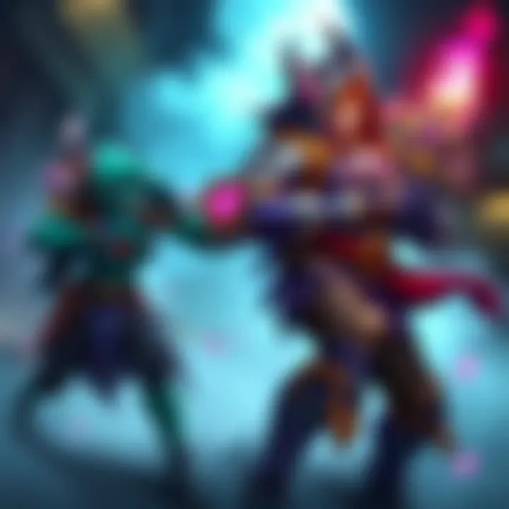 Two Dota 2 heroes, Rubick and Willow, strategizing in a game setting, showcasing teamwork and strategy during early gameplay.