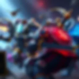 A scene showing various Dota 2 heroes competing in a match, illustrating the need for diverse hero selection at the International event.
