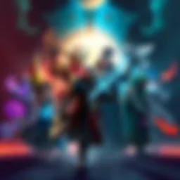 Dota 2 Heroes from July 2010 A group of iconic Dota 2 heroes from the July 2010 build showcasing their unique abilities and designs, set against a colorful background representing the game's world.
