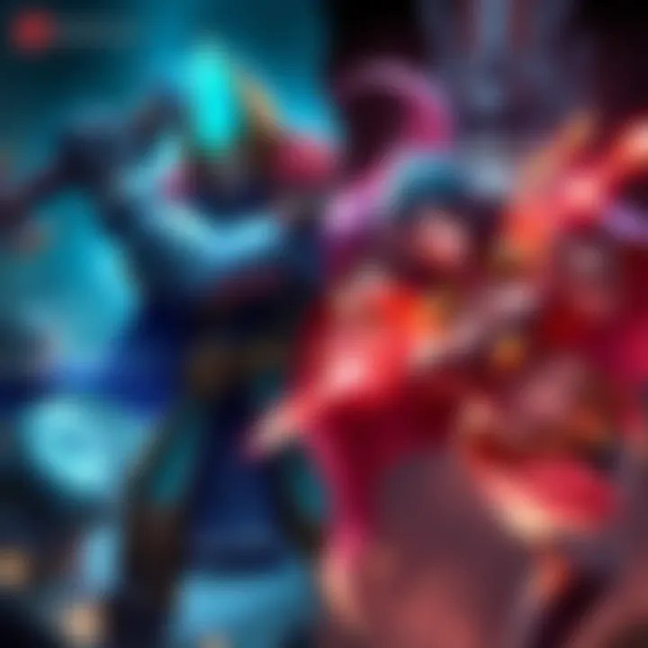 A collage of two support heroes from Dota 2, showcasing their abilities and teamwork in a game setting, representing effective communication despite mute gameplay.