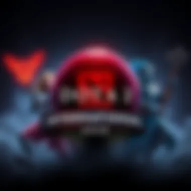 A visual representation of Dota 2 logo and iconic characters, with a banner announcing the teams invited for the International 2026 tournament