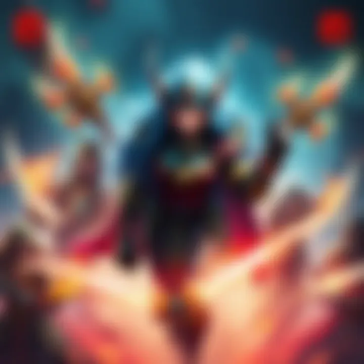 Dota 2 Key Characters Crystal Maiden and other main characters from Dota 2 in an action scene