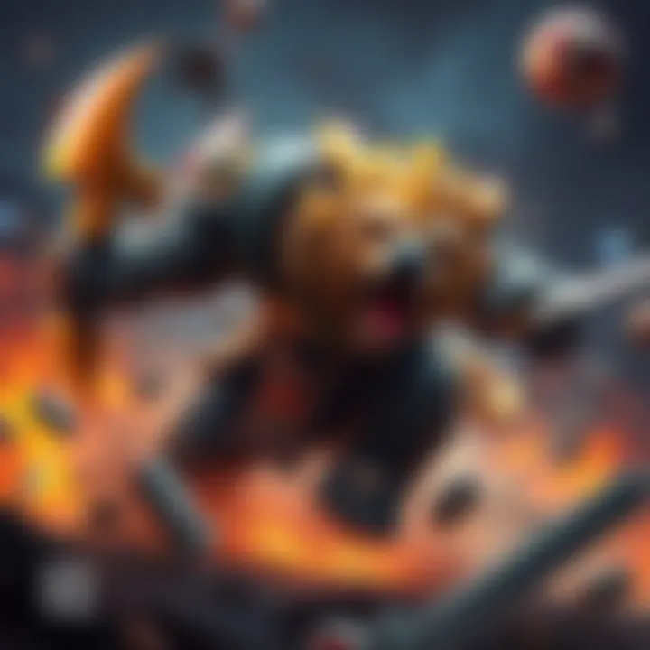 Dota 2 LD Hero Bear in Action LD hero bear from Dota 2 showcasing its speed and strength in a battle scene