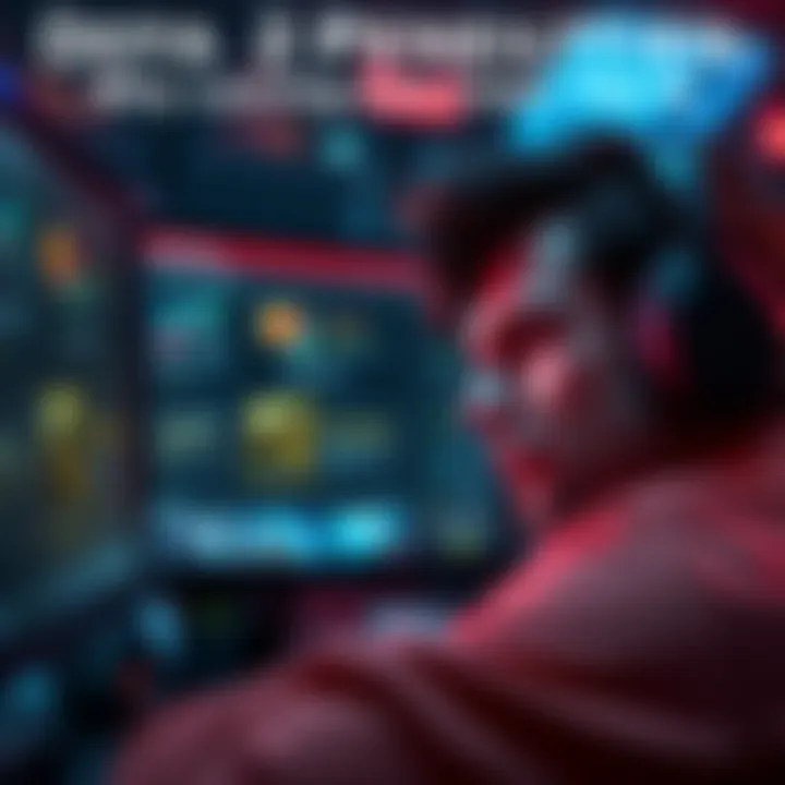 Dota 2 Match Penalties A frustrated player looking at a screen showing penalties for leaving a Dota 2 match, with game graphics in the background.