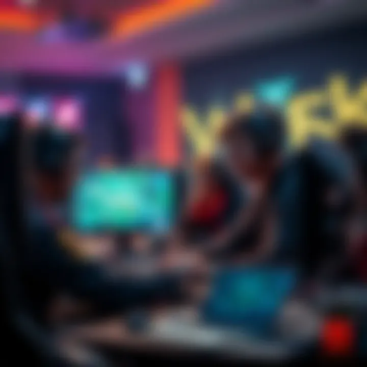 A group of Dota 2 players engaged in a lively discussion about seasonal MMR resets while playing the game on their computers.