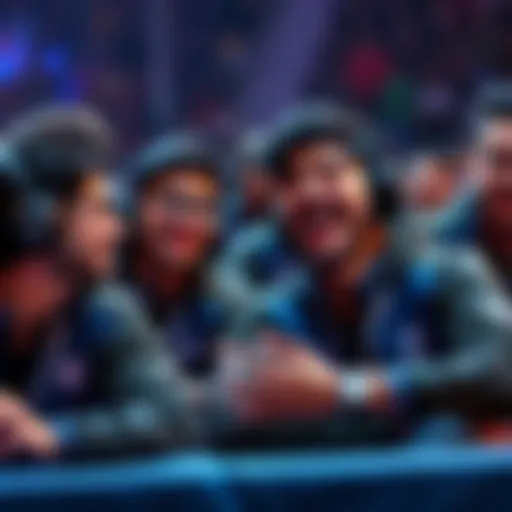 Dota 2 players share a funny moment during a match, showcasing their reactions and laughter