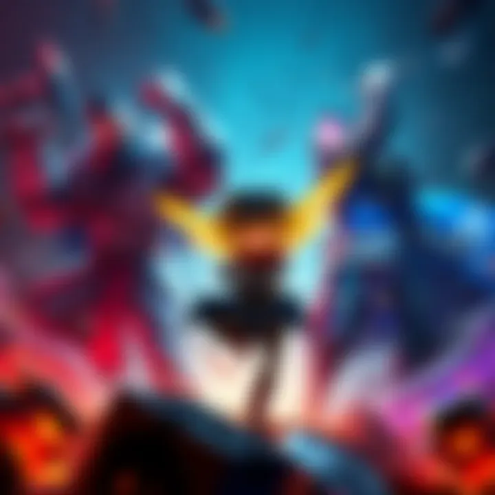 Three characters representing strength, intelligence, and agility in a Dota 2 game setting, each showcasing their unique abilities during a battle.