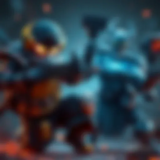 A gaming scene featuring Techies and Tinker from Dota 2, highlighting their contrasting styles and abilities in gameplay.