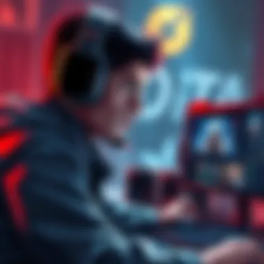 A veteran player reflecting on Dota while looking at a computer screen filled with gameplay footage.