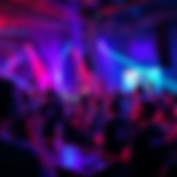 A lively scene from Dota Rave 2026 featuring fans enjoying gaming and music together, with colorful lights and vibrant atmosphere.