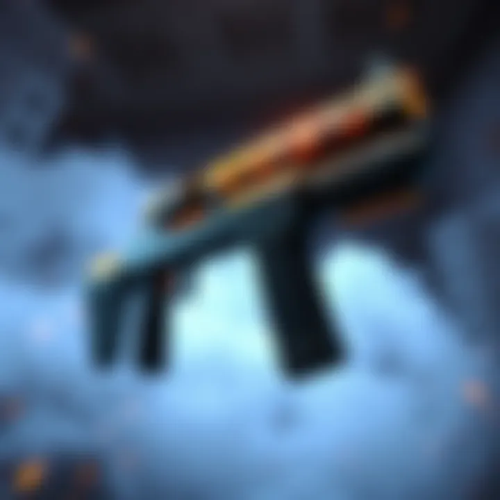 A powerful double barrel shotgun displayed with intense graphics, highlighting its dominance in gameplay.