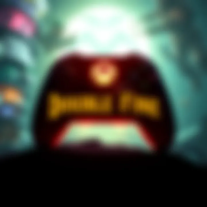 Double Fine Update Announcement Double Fine logo with a gaming controller and Xbox imagery in the background, symbolizing their recent announcement