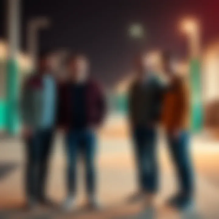 Doug, a key character from season one, stands with two friends in a casual setting, showcasing camaraderie and leadership.